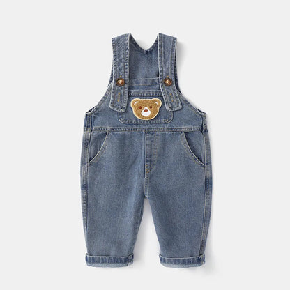 Monos de algodón suave para bebés, pantalones largos de dibujos animados para primavera y otoño, monos casuales para niñas, ropa para niños, pantalones con tirantes