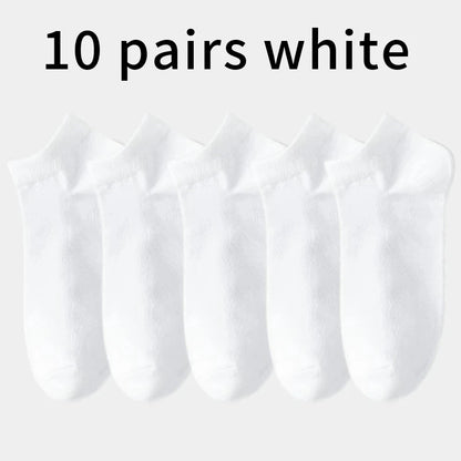 Calcetines deportivos transpirables de fibra de bambú para hombre, de otoño e invierno, con absorción del sudor y desodorantes, para negocios, 10, 5 o 3 pares.
