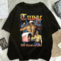 Camiseta de moda de verano 2025 del rapero Tupac, ropa urbana de hip hop, camiseta extragrande de manga corta para hombre y mujer.