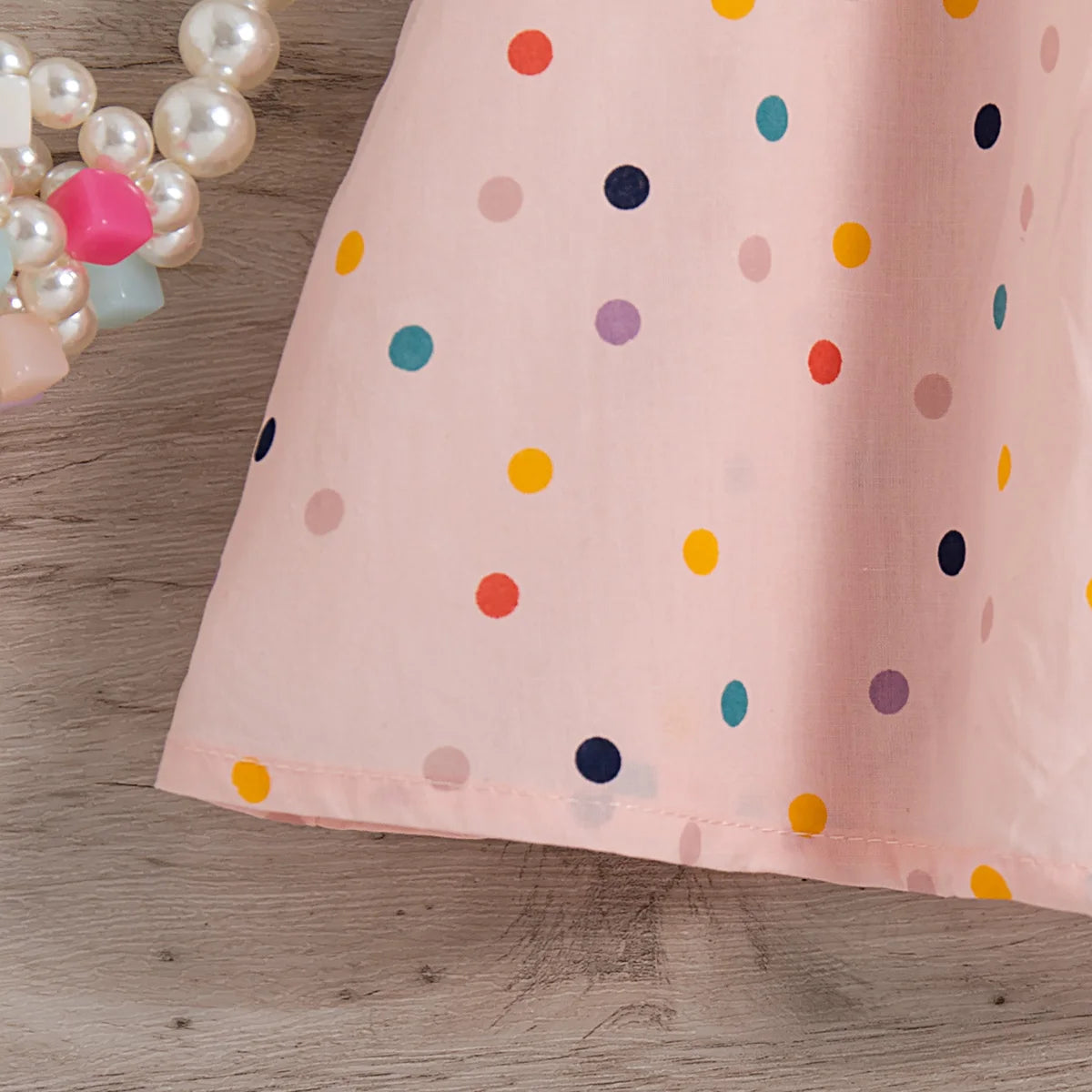 Vestido de verano para niña con lunares coloridos y bordado de flores, vestido de princesa para niña, bonitos vestidos de playa para niña.