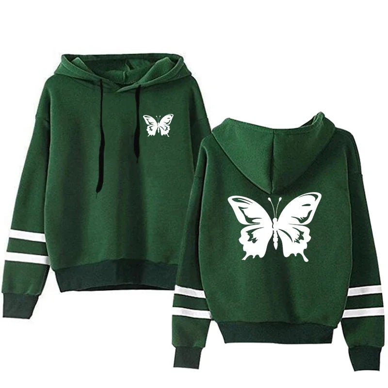 Chándal informal de uso diario para mujer, sudadera con capucha de una sola pieza de calidad a rayas y pantalones deportivos, cómodo para correr al aire libre, otoño e invierno.
