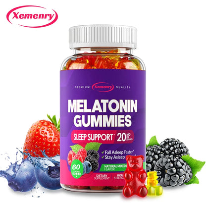 Gomitas de melatonina de 20 mg: concilia el sueño de forma natural, combate el insomnio, refuerza el sistema inmunitario y mejora la calidad del descanso.