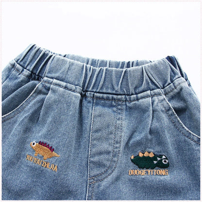 IENENS Pantalones cortos vaqueros casuales para bebés y niñas, ropa para niños de 2 a 8 años, pantalones cortos vaqueros holgados para niños