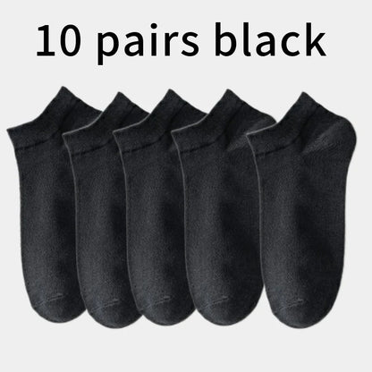 Calcetines deportivos transpirables de fibra de bambú para hombre, de otoño e invierno, con absorción del sudor y desodorantes, para negocios, 10, 5 o 3 pares.