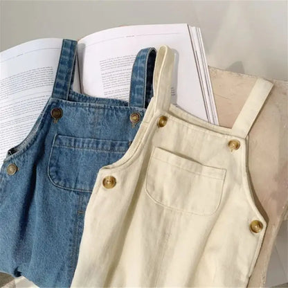 Mono de mezclilla liso para bebé niño, pantalones vaqueros con pechera, mono infantil, ropa para niños, monos para niños, conjuntos de otoño para niñas