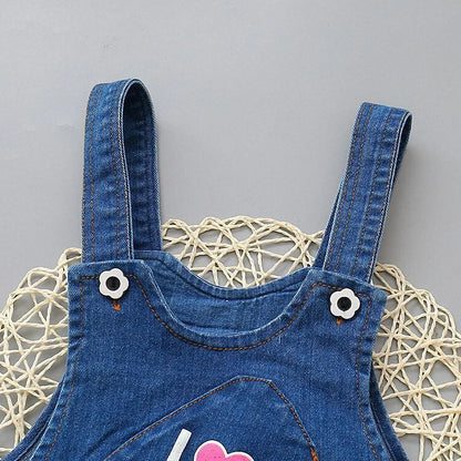 IENENS Mono para niños, ropa para niñas pequeñas, pantalones largos, vaqueros, overoles