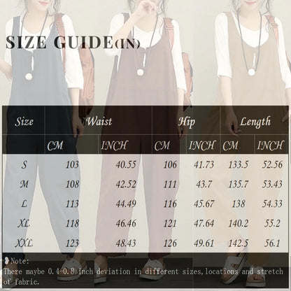 Enterizo sencillo sin mangas con pantalones largos para mujer, de verano, de algodón fino con bolsillos, informal, multicolor, con cuello en V y tirantes