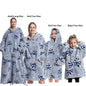 Manta de franela con mangas, sudadera de invierno, jersey de forro polar, manta usable con tiburón gigante, sudadera con capucha para adultos, niños y bebés