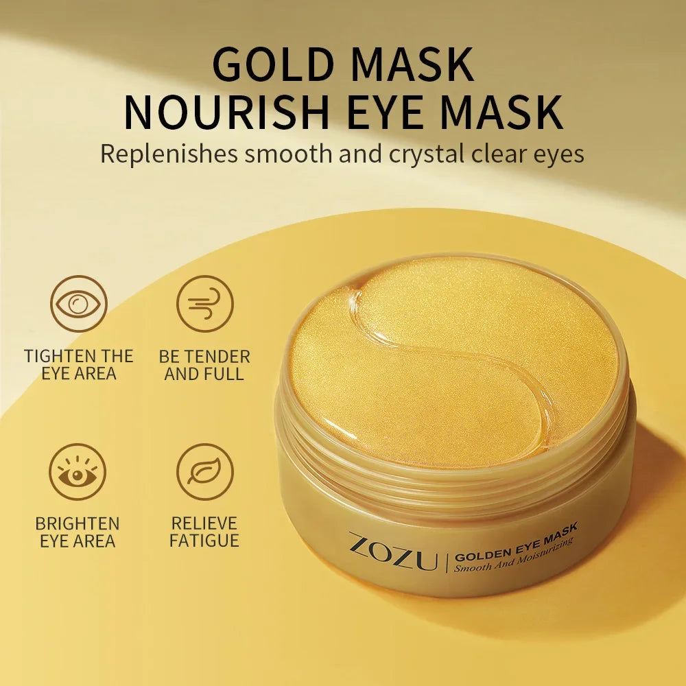 Mascarilla de colágeno dorado con aguacate para ojos, 120 unidades, antiojeras, bolsas, hidratante, antiarrugas, cuidado de la piel.