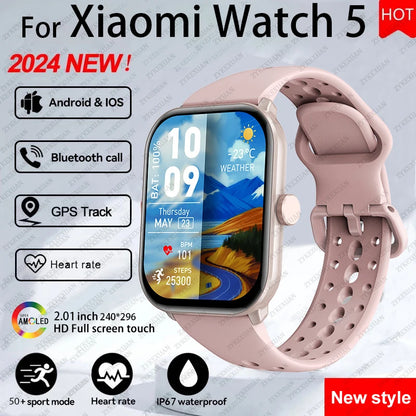 Xiaomi Watch 5 versión global para hombre y mujer, pantalla HD AMOLED, control del ritmo cardíaco, Bluetooth, llamadas, GPS, resistente al agua, reloj inteligente deportivo