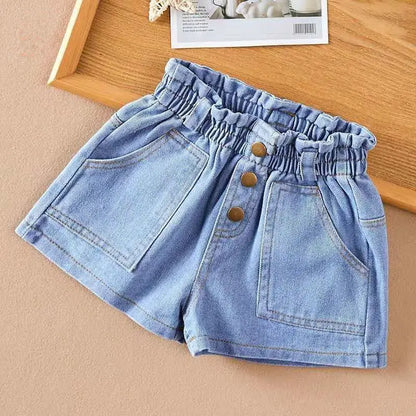 Pantalones cortos vaqueros para niñas, ropa de verano, informales, para bebés, 2025