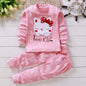 Ropa de algodón para niña, conjunto de invierno para bebé recién nacido, 2 conjuntos de pijamas de primavera para niños de 0 a 5 años, ropa informal de dibujos animados para bebé