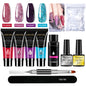 Kit Nail Art Limegirl, gel de uñas polivinílico, gel de remojo extensible, kit de esmalte de gel acrílico para principiantes, gel semipermanente