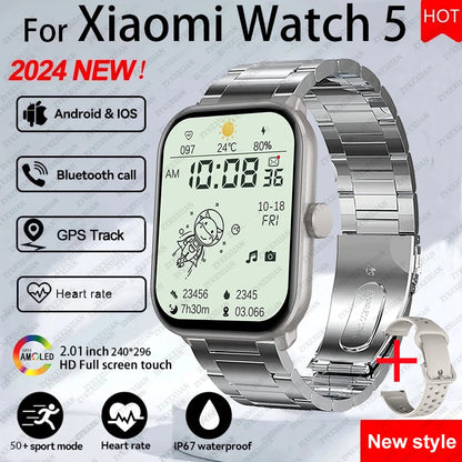 Xiaomi Watch 5 versión global para hombre y mujer, pantalla HD AMOLED, control del ritmo cardíaco, Bluetooth, llamadas, GPS, resistente al agua, reloj inteligente deportivo