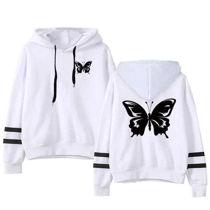 Chándal informal de uso diario para mujer, sudadera con capucha de una sola pieza de calidad a rayas y pantalones deportivos, cómodo para correr al aire libre, otoño e invierno.