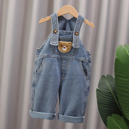 Monos de algodón suave para bebés, pantalones largos de dibujos animados para primavera y otoño, monos casuales para niñas, ropa para niños, pantalones con tirantes