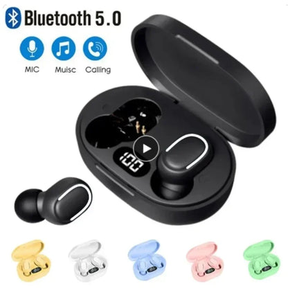 Auriculares inalámbricos TWS E7S con Bluetooth, deportivos, resistentes al agua, con micrófono y función de música, compatibles con todos los teléfonos inteligentes.