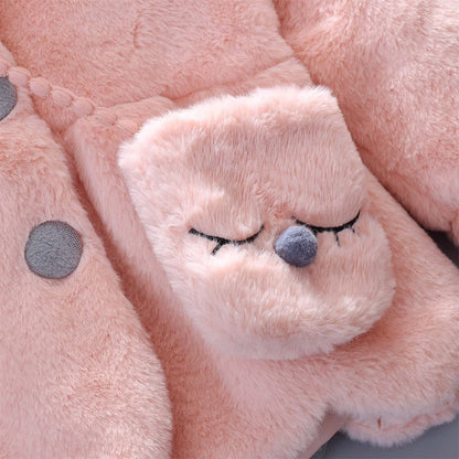 Conjunto de 2 piezas de ropa para niña, nueva chaqueta con capucha de conejo de manga larga, lazo de felpa de invierno, ropa para niños de 0 a 3 años.