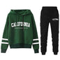 Chándal informal de rayas para mujer de California, sudadera con capucha, pantalón o traje versátil, sencillo, gran oferta, conjuntos urbanos tallas S-3XL