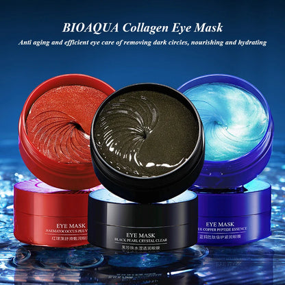 Mascarilla de colágeno dorado para ojos, hidratante, antiojeras, bolsas, cuidado ocular, parches reafirmantes de belleza, 60 unidades