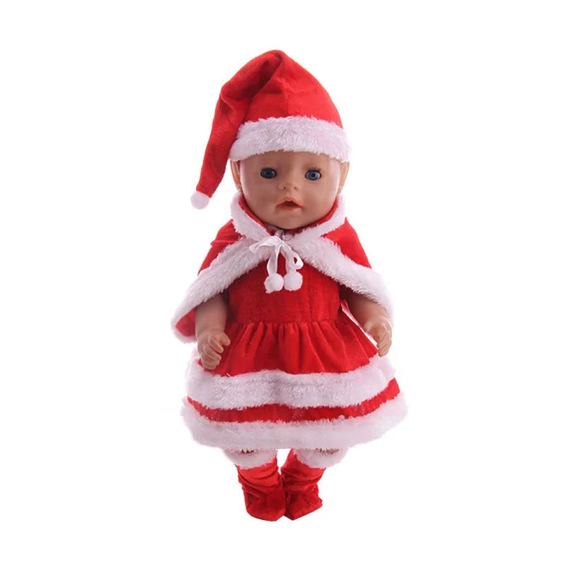 Envío gratuito: Conjunto navideño rojo para ropa y accesorios de muñeca de 43 cm y juguetes para muñecas americanas de 18 pulgadas de Our Generation.