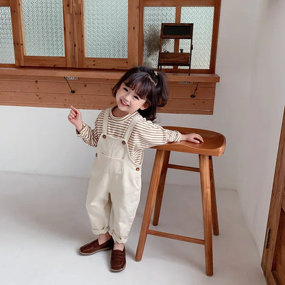 Mono de mezclilla liso para bebé niño, pantalones vaqueros con pechera, mono infantil, ropa para niños, monos para niños, conjuntos de otoño para niñas