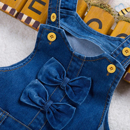 IENENS - Monos para bebé niña, pantalones vaqueros para niño, pantalones con bordado de mariposa, mono infantil de 0 a 4 años