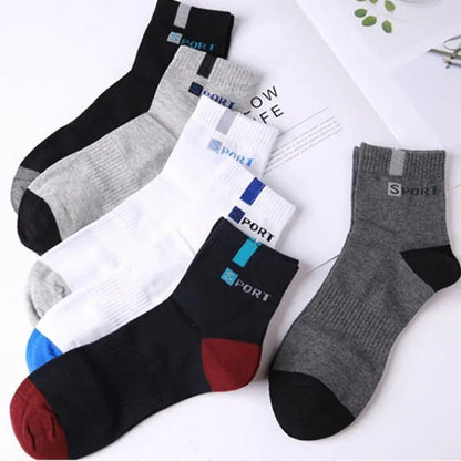 Calcetines deportivos transpirables de fibra de bambú para hombre, de otoño e invierno, con absorción del sudor y desodorantes, para negocios, 10, 5 o 3 pares.