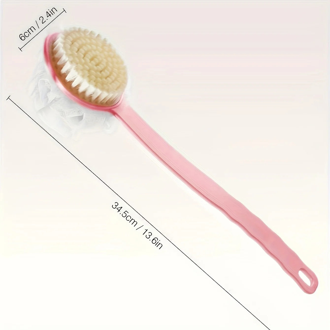 Cepillo exfoliante de ducha suave con mango largo, cepillo de baño, masajeador de piel, cepillo de limpieza, accesorios de baño.