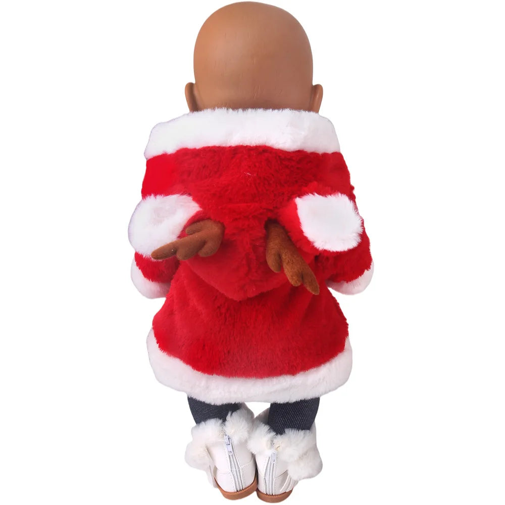 Envío gratuito: Conjunto navideño rojo para ropa y accesorios de muñeca de 43 cm y juguetes para muñecas americanas de 18 pulgadas de Our Generation.