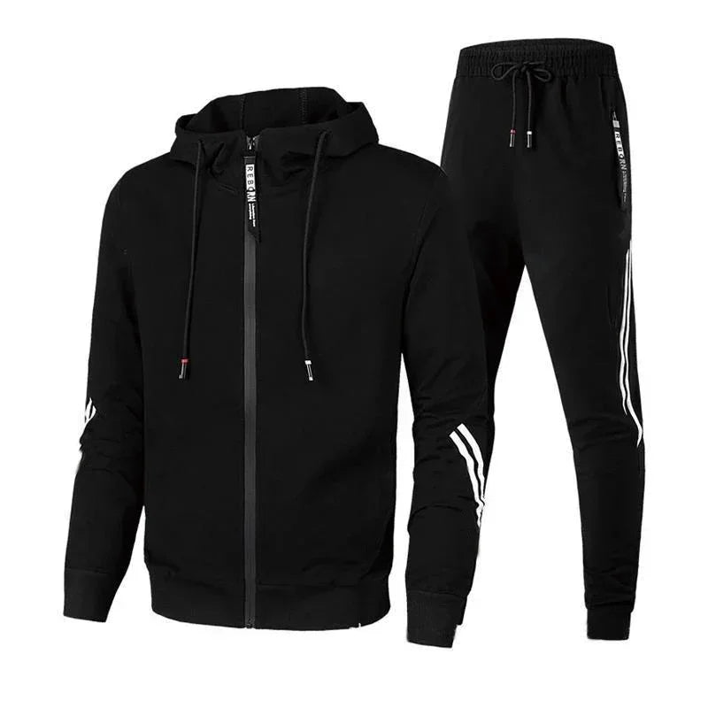 Conjunto de sudadera con capucha para hombre, chándal de manga larga, traje deportivo de alta calidad, ropa informal de moda para uso diario al aire libre 2025