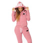 Chándal con capucha para mujer, pantalones deportivos para todas las estaciones, chaqueta deportiva diaria, ropa deportiva para mujer, conjuntos casuales sexis con cremallera para exteriores