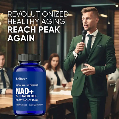 Suplementos de NAD, suplementos con resveratrol y vitamina B3, suplementos Nad Plus Boost: favorecen la salud celular.