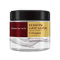 Mascarilla capilar de colágeno y queratina, control de aceite dual, hidratante, acondicionador, suave, alisador, frizz, dañado, reparación, revitalizante, cuidado del cabello
