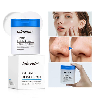 Almohadillas tónicas faciales de doble textura con ácido salicílico y ácido láctico (4,5 % AHA y 0,45 % BHA) para exfoliación y cuidado de los poros.