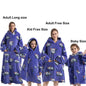 Manta de franela con mangas, sudadera de invierno, jersey de forro polar, manta usable con tiburón gigante, sudadera con capucha para adultos, niños y bebés