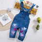 IENENS - Monos para bebé niña, pantalones vaqueros para niño, pantalones con bordado de mariposa, mono infantil de 0 a 4 años