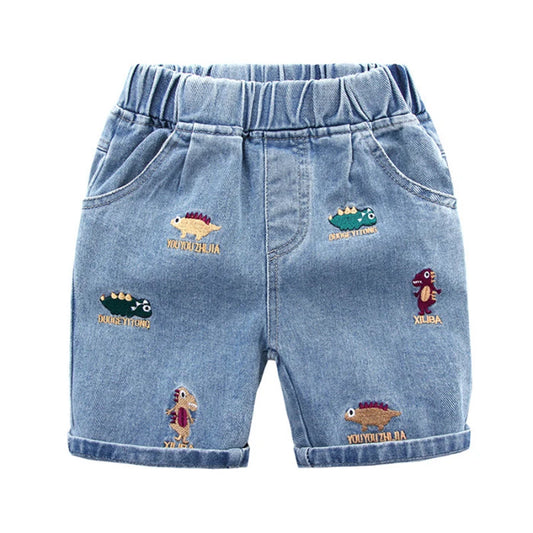 IENENS Pantalones cortos vaqueros casuales para bebés y niñas, ropa para niños de 2 a 8 años, pantalones cortos vaqueros holgados para niños