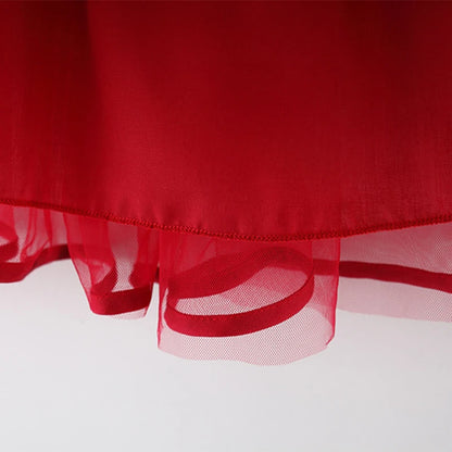 Ropa para niños, vestido de niña, nuevo estilo de verano, vestido de princesa con mangas voladoras y lazo para bebé, vestido de noche infantil con hilo de nubes