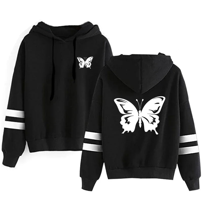 Chándal informal de uso diario para mujer, sudadera con capucha de una sola pieza de calidad a rayas y pantalones deportivos, cómodo para correr al aire libre, otoño e invierno.