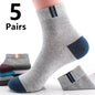 Calcetines deportivos transpirables de fibra de bambú para hombre, de otoño e invierno, con absorción del sudor y desodorantes, para negocios, 10, 5 o 3 pares.
