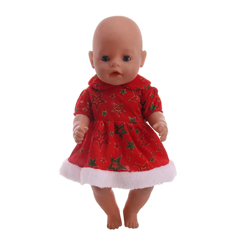 Envío gratuito: Conjunto navideño rojo para ropa y accesorios de muñeca de 43 cm y juguetes para muñecas americanas de 18 pulgadas de Our Generation.