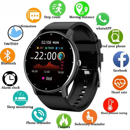 Reloj inteligente LIGE 2025 para hombre y mujer, deportivo, con control del ritmo cardíaco, resistente al agua, compatible con Xiaomi, Android e iOS.