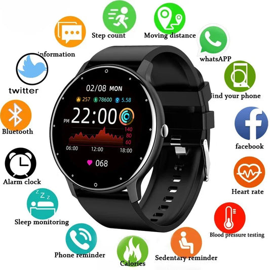 Reloj inteligente LIGE 2025 para hombre y mujer, deportivo, con control del ritmo cardíaco, resistente al agua, compatible con Xiaomi, Android e iOS.