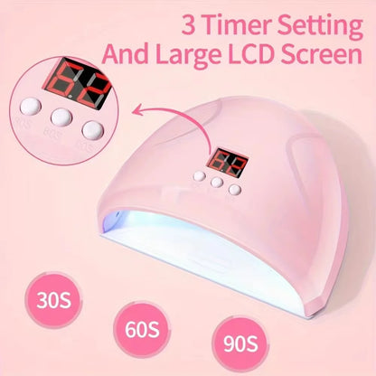 LINMANDA Kit profesional de taladro eléctrico para uñas con USB, lima de esmalte y lámpara UV LED para uñas, secador de manicura en gel, lámpara acrílica, juego de inicio