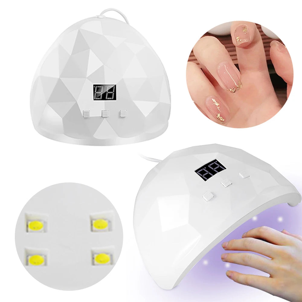 LULAA - Lámpara secadora de uñas de 88 W, luz ultravioleta para uñas, protección ocular, lámpara UV para uñas de gel, secador de esmalte de uñas de gel, herramienta de salón en casa