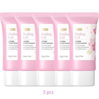 Gel exfoliante de limpieza profunda Sakura Face, cuidado de la piel, blanqueador, hidratante, reparador, exfoliante facial, cuidado de la piel, 60 g