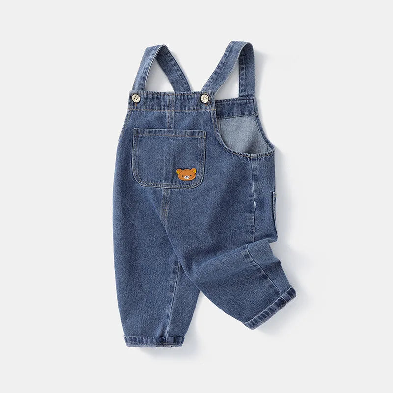 Monos de algodón suave para bebés, pantalones largos de dibujos animados para primavera y otoño, monos casuales para niñas, ropa para niños, pantalones con tirantes