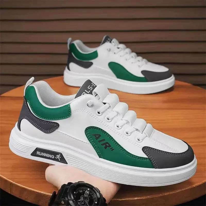 Tendencia 2025 Nuevos zapatos de hombre de cuero de moda de caña baja para hombre Zapatos casuales de moda para correr Deportes