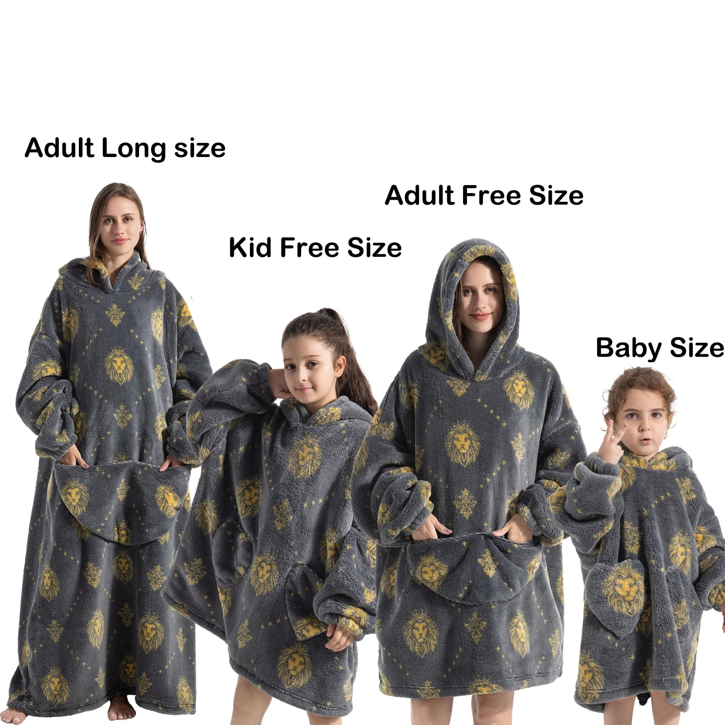 Manta de franela con mangas, sudadera de invierno, jersey de forro polar, manta usable con tiburón gigante, sudadera con capucha para adultos, niños y bebés